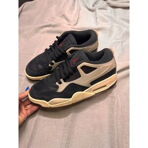 Nike‎ Air Jordan 4 RM "Black Sail" Low FQ7939-006 Men's Size 9 Excellent